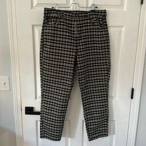 Plaid ankle pant
